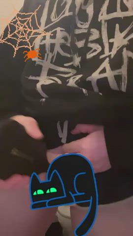 ?bby boy <strong>@moonstxrr</strong> in object insertion wet pussy halloween grinding porn video