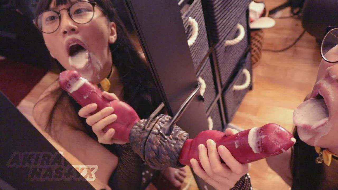 Akira Nastyx <strong>@akira_nastyx</strong> in bad dragon sex toy blowjob creamy asian cum porn video