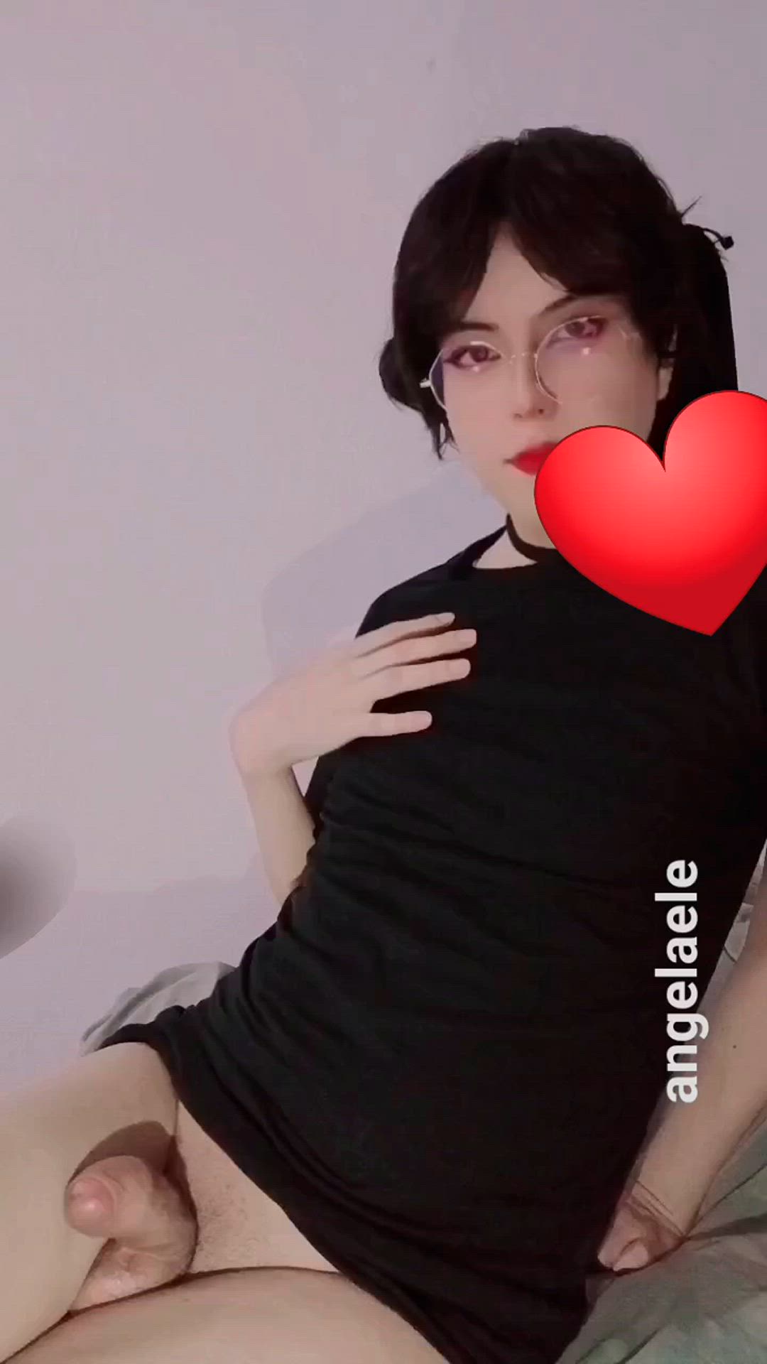 Angelaeleof <strong>@angelaele</strong> in crossdressing girls trans dick girl femboy t-girl sissy porn video