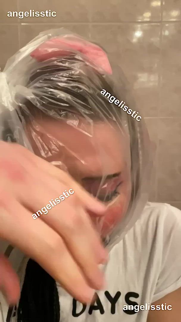 Angelisstic_ <strong>@angelisstic</strong> in ball gagged choking porn video