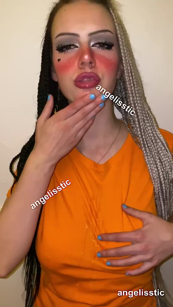 Angelisstic_ <strong>@angelisstic</strong> in double blowjob tongue fetish deepthroat blowbang saliva messy porn video