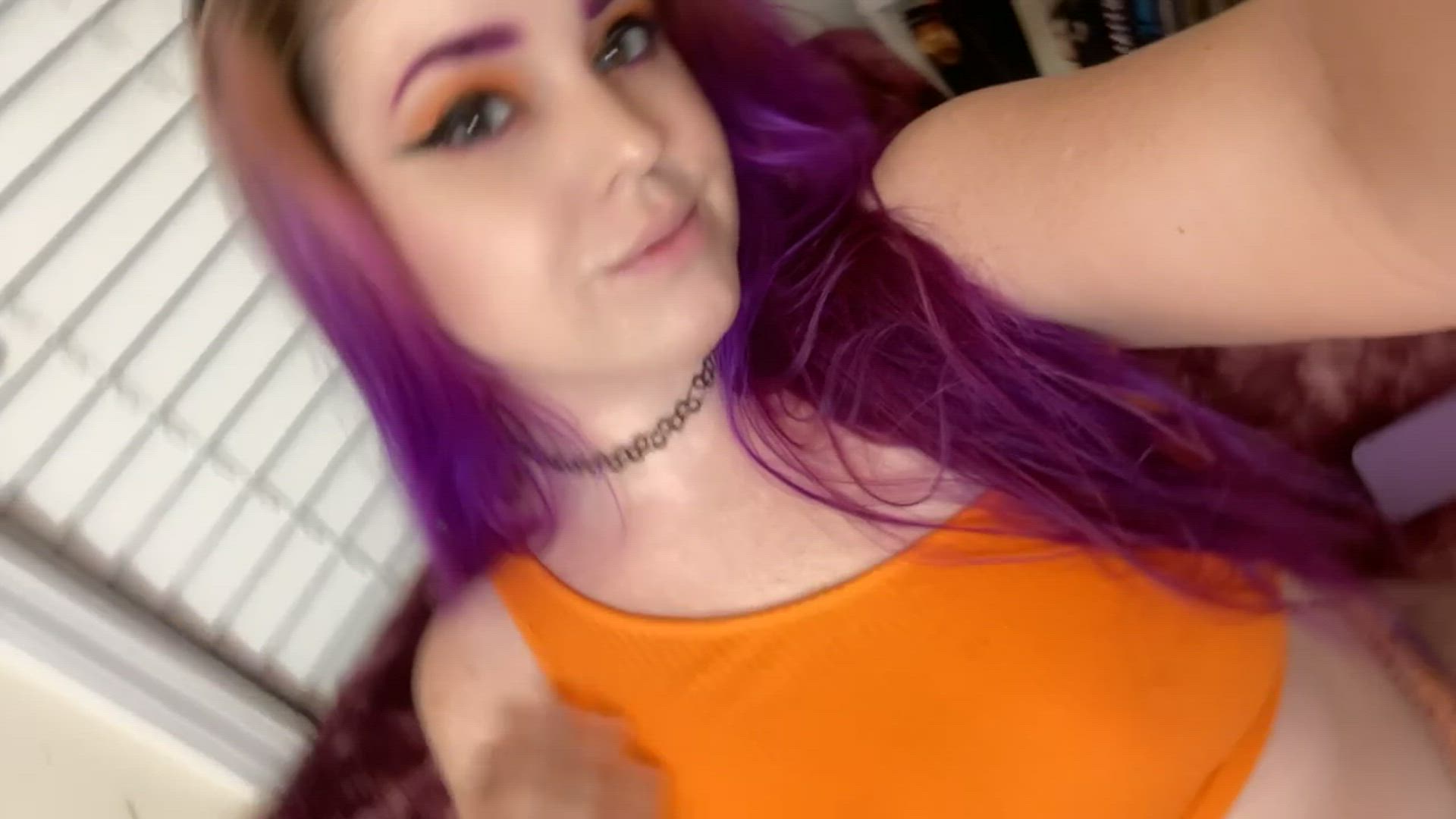 Ashley Phoenix <strong>@ashleyphoenixxx</strong> in nipple piercing tits natural purple hair titty drop onlyfans amateur pierced boobs porn video