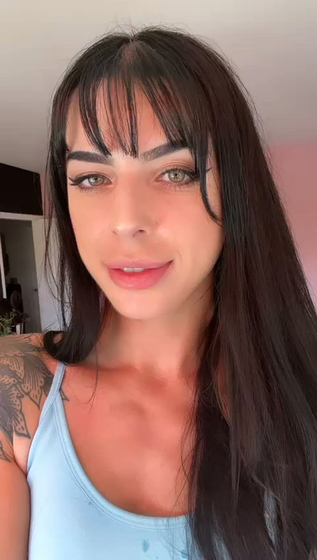 Baby Ghoul <strong>@babyxghoul</strong> in big green eyes brunette ahegao porn video