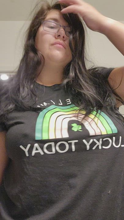 Claire Henson  <strong>@lilhornygeek</strong> in tits bouncing titty drop titty fuck chubby bbw porn video