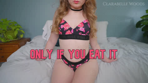 Clarabelle Woods <strong>@xoclarabelle</strong> in cum eating instructions domination choker porn video
