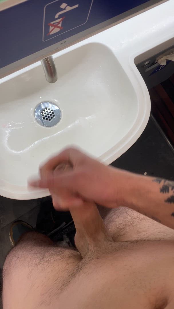 Cutetwinkexploring <strong>@cutetwinkexploring</strong> in male masturbation small cock small dick cumshot public toilet porn video
