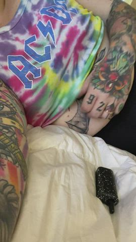 Dahlia  <strong>@dahliassecretxo</strong> in nipple piercing perky goth porn video