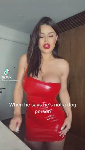 Germaine Love ? <strong>@germainelovexxx</strong> in lipstick fetish big huge tits brunette tiktok latex porn video