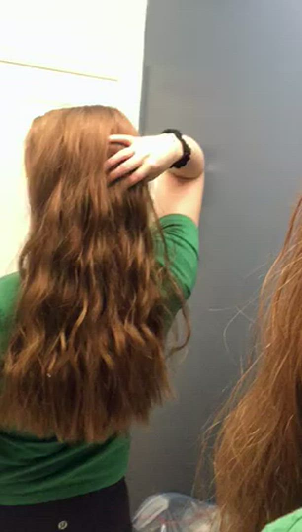 Ginger Flavelle  <strong>@gingerflavelle</strong> in long hair redhead tease porn video