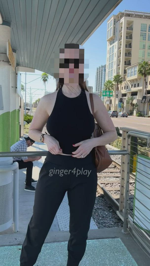 Ginger <strong>@vipginger4play</strong> in exhibitionism exhibitionist ginger4play big tits flashing mature porn video