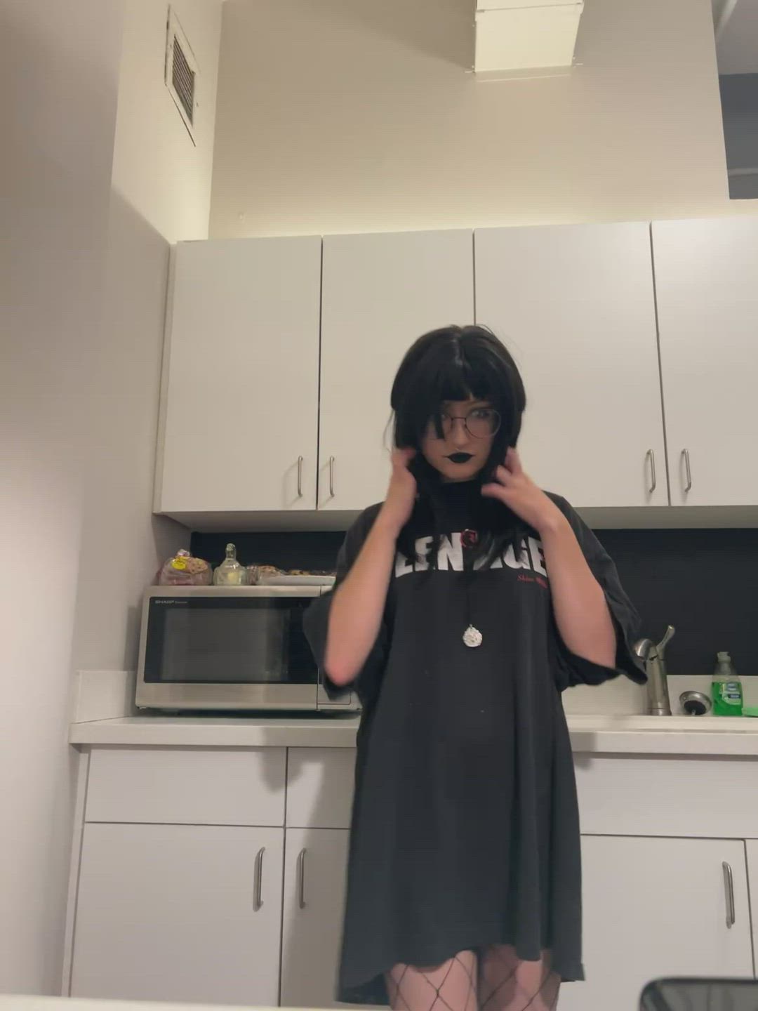 Gothgirljasper <strong>@gothgirljasper</strong> in bouncing natural tits titty drop jiggling lingerie petite boobs porn video