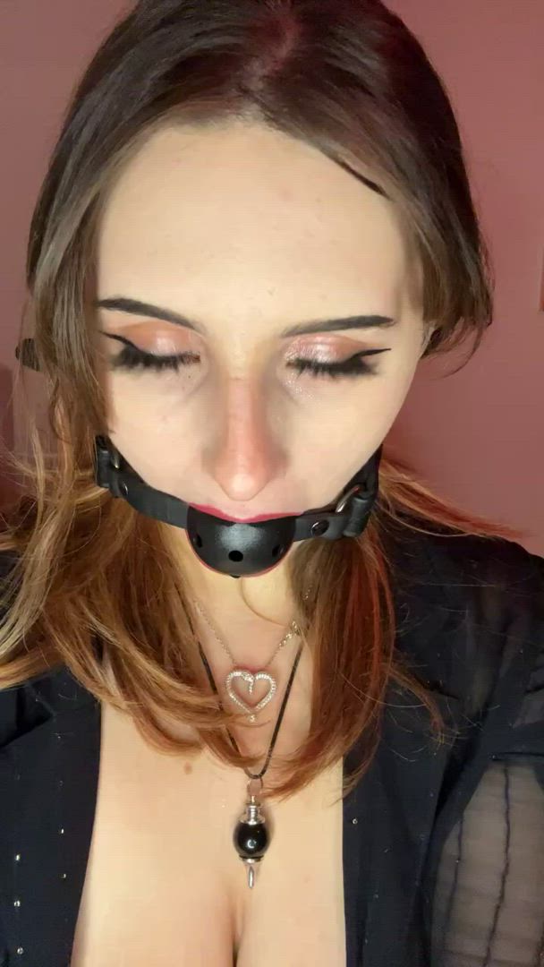 GrungeSlxt <strong>@miiasma_x</strong> in ball gagged drooling porn video