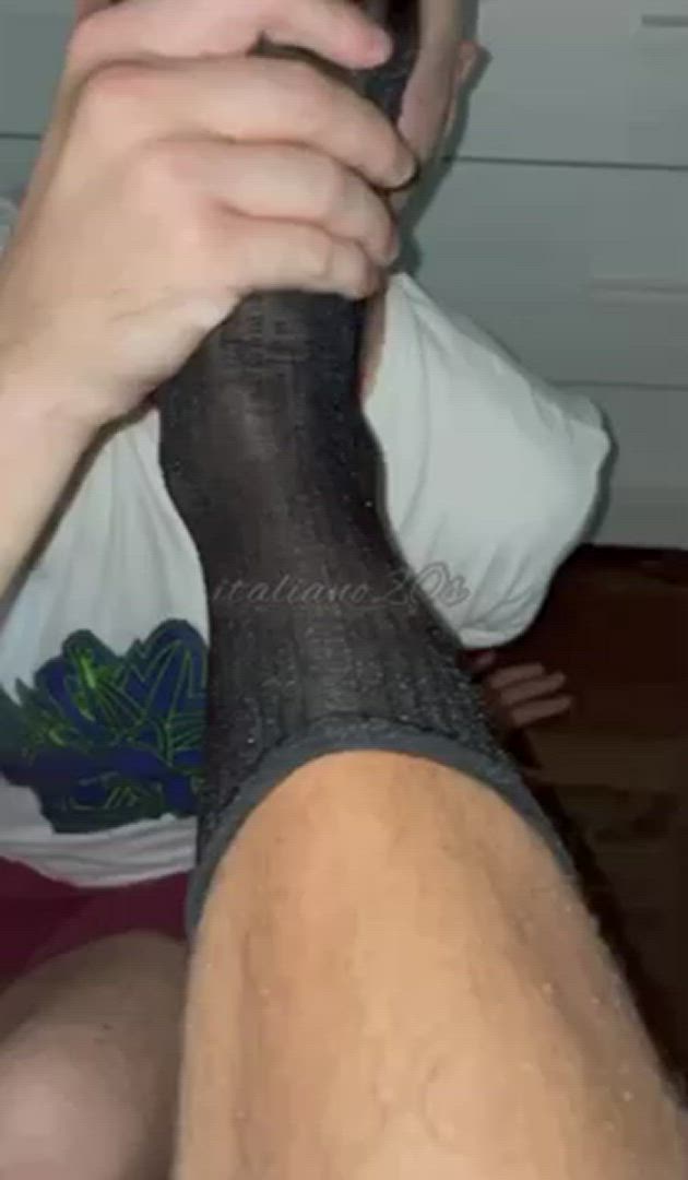 Italiano20s  <strong>@italiano20s</strong> in sheer clothes master/slave feet fetish domination onlyfans nylon socks porn video