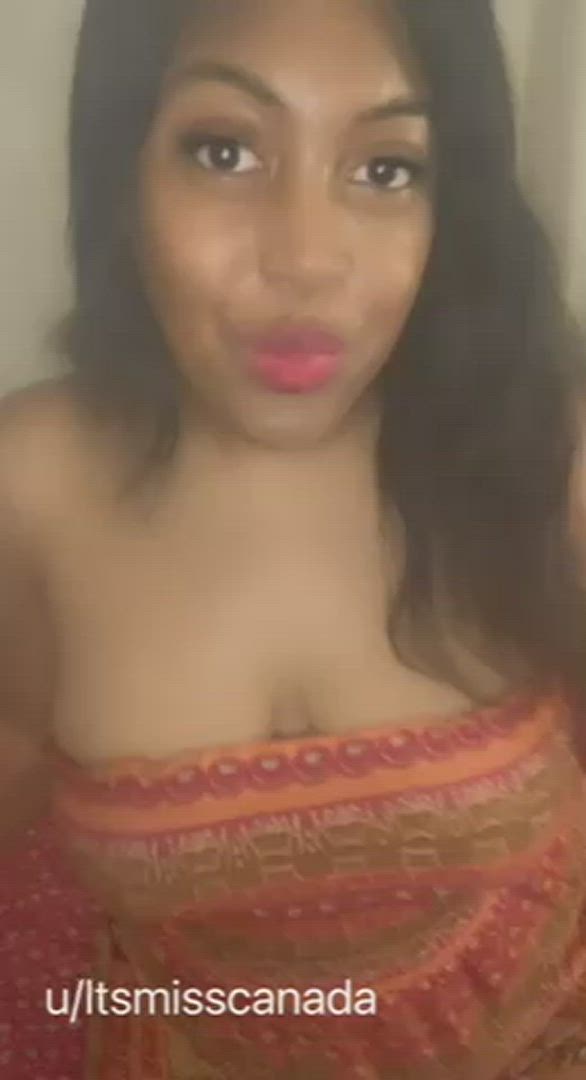 Itsmisscanada <strong>@mscanada</strong> in big tits braless ebony porn video