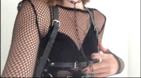 Jaleahara <strong>@jhara.v</strong> in small tits bondage fishnet porn video