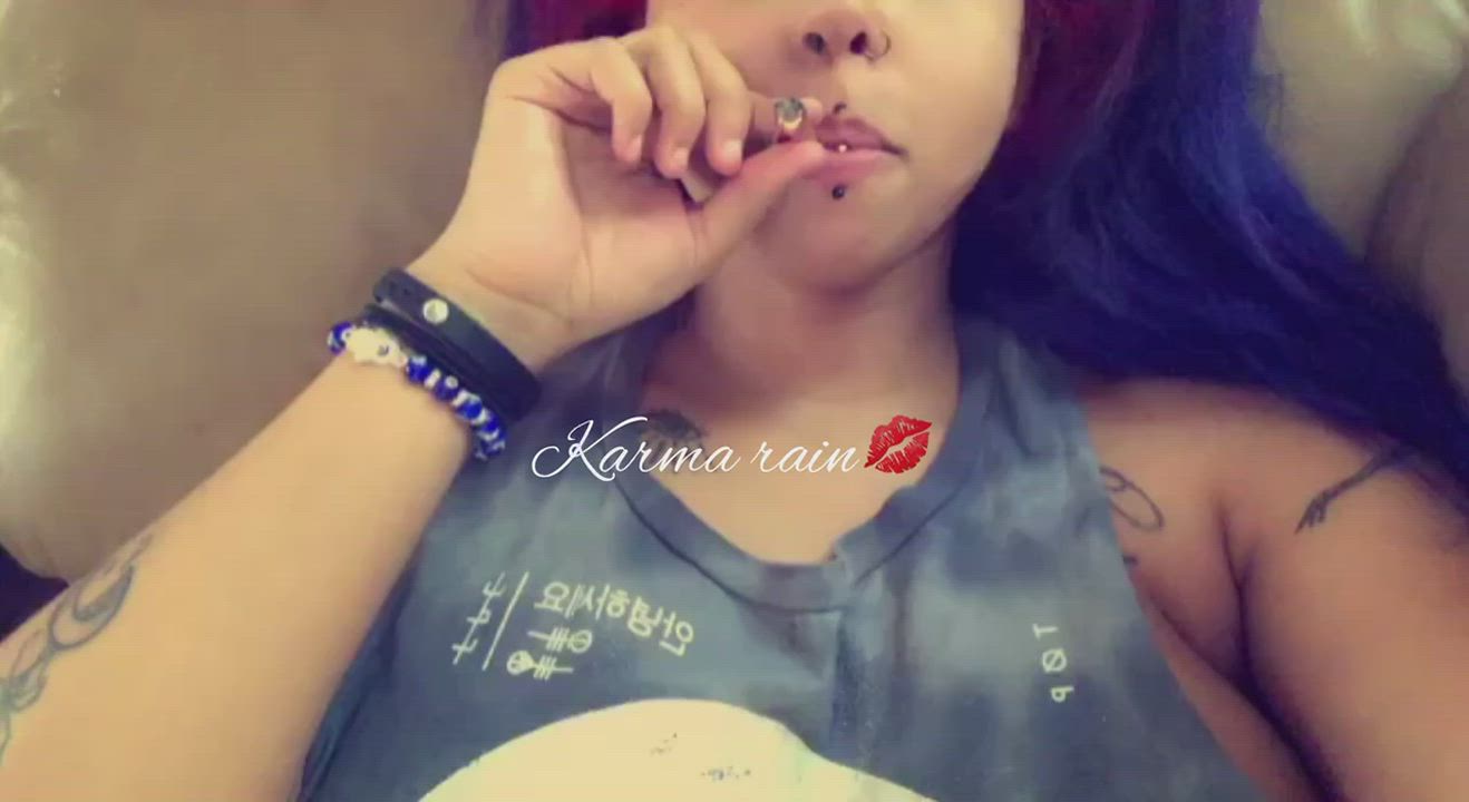 Karma rain? <strong>@ouijababyy666</strong> in big natural tits ebony goth porn video