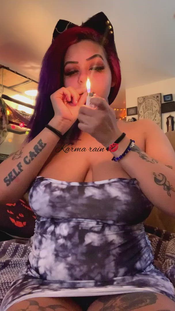 Karma rain? <strong>@ouijababyy666</strong> in big natural tits ebony goth porn video