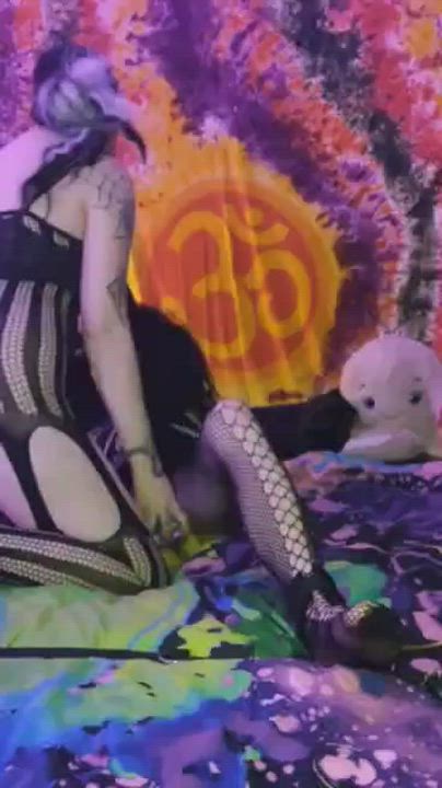 Kat <strong>@kittens_playpen</strong> in fetish feet strap on bodysuit choking bdsm alt porn video
