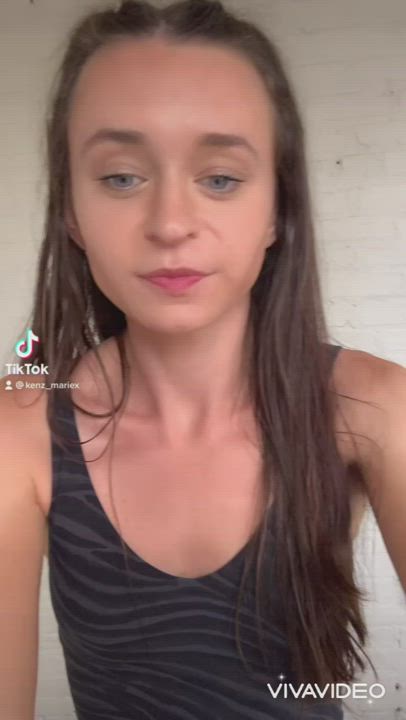 Kenzie  <strong>@kenzieeexox</strong> in extra small skinny tiktok porn video