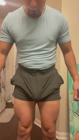 Kev <strong>@chavitocuhh23</strong> in slow motion big dick shorts porn video
