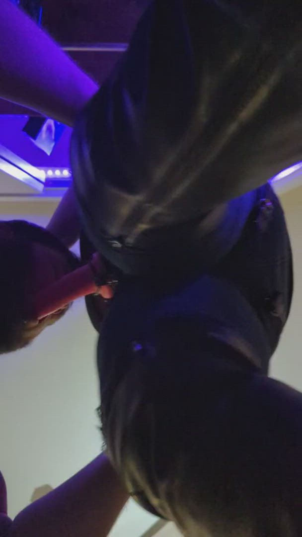 Kinky BBW Amber <strong>@peggingpro</strong> in deepthroat strap on blowjob porn video