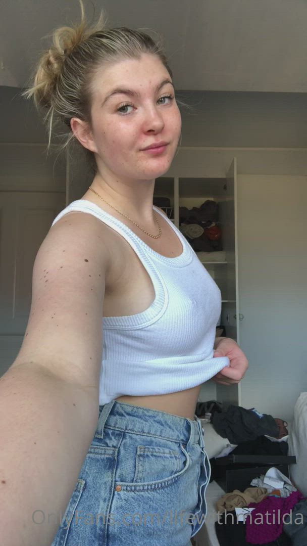 LifeWithMatilda <strong>@lifewithmathilda</strong> in nipple piercing exhibitionist 19 years old striptease undressing big tits topless teen porn video
