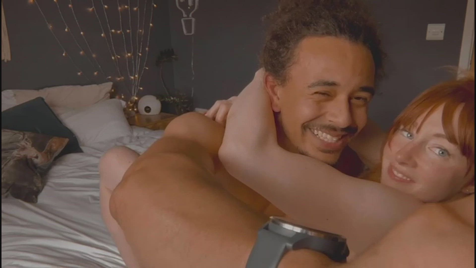 Lovedaymarley <strong>@lovedayandlover</strong> in real couple interracial passionate bareback bed sex big ass cowgirl redhead riding porn video