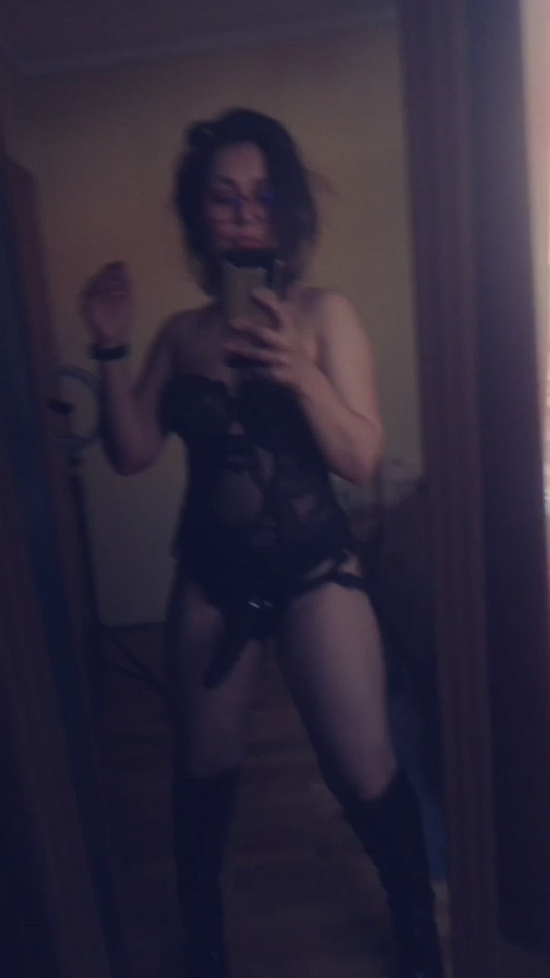 Mistress Angela Red <strong>@angelared999</strong> in domination strap on dominant porn video