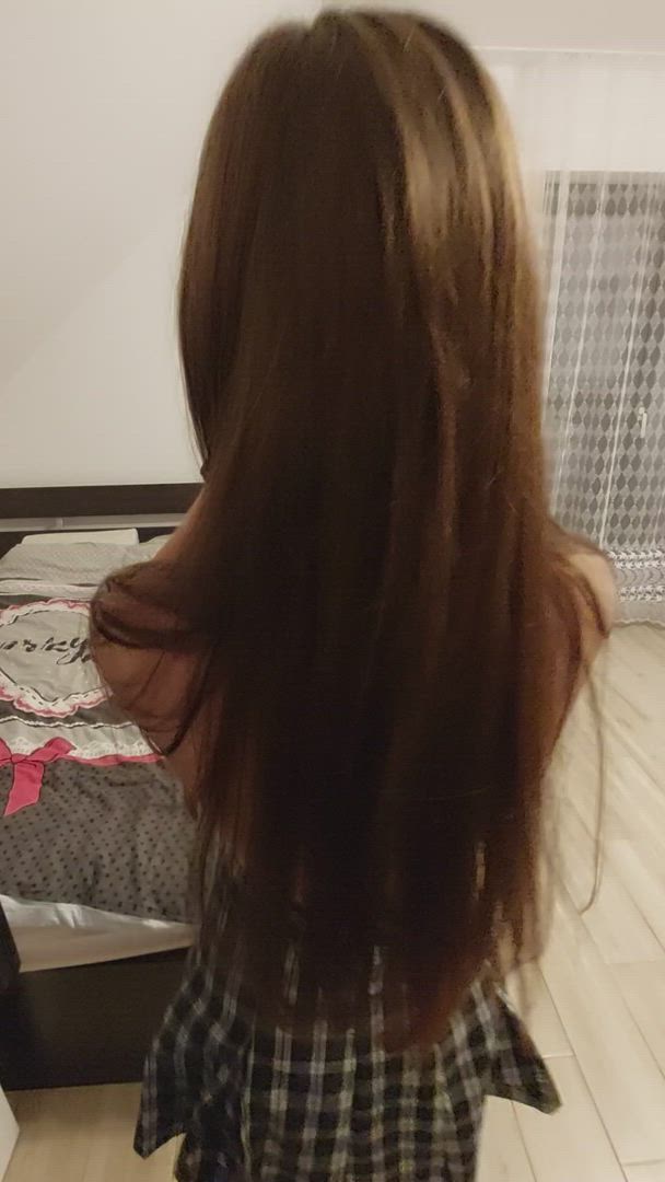 Mollydream <strong>@mollydreamof</strong> in knee high socks schoolgirl long hair onlyfans pussy skirt porn video