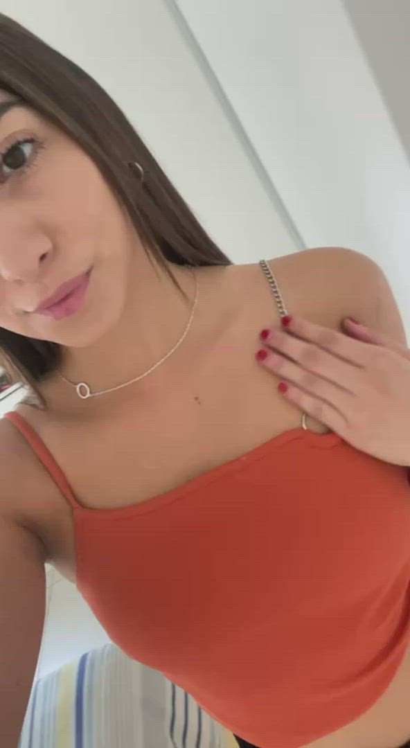 Nikapie <strong>@nikapie</strong> in bouncing natural small tits titty drop undressing petite selfie porn video
