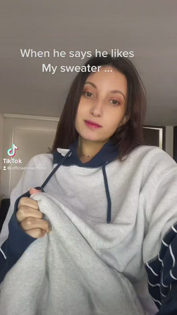 Officiallymila <strong>@officialmila</strong> in natural tits tiktok boobs porn video