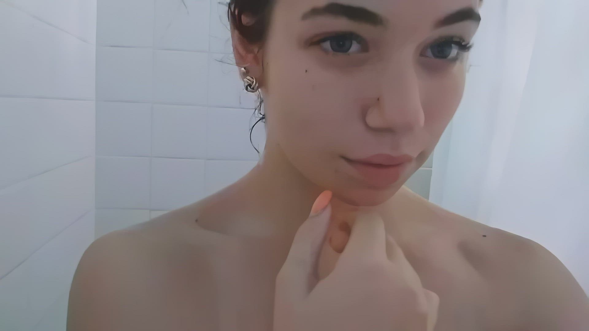 Allicatcollared <strong>@allicatcollared</strong> in extra small petite shower porn video