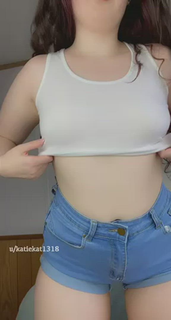  <strong>@anxiousprinc3ss</strong> in jean shorts titty drop tits porn video