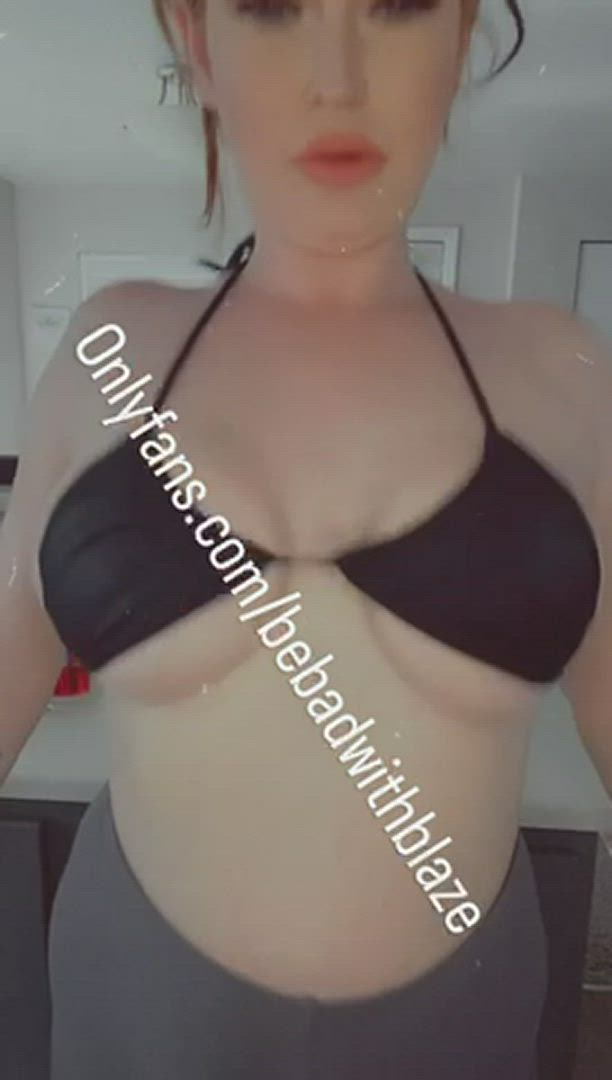 Bebadwithblaze <strong>@bebadwithblaze</strong> in bouncing tits ginger4play titty drop onlyfans redhead boobs busty thick porn video