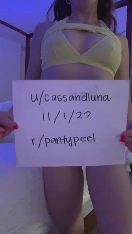  <strong>@cassandluna</strong> in panty peel undressing ass porn video