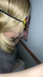 Onlyfans.com/gloryholehotwife  <strong>@gloryholehotwife</strong> in glory hole blowjob cum porn video