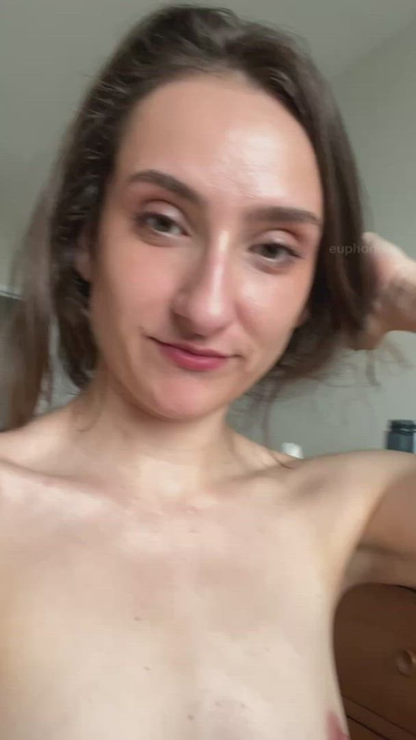 Euphorleia <strong>@leiahazy</strong> in ass spread wet pussy brunette onlyfans asshole petite porn video