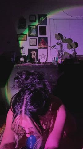 Fairyprincesss666 <strong>@fairyprincesss666</strong> in ass to mouth deepthroat dildo porn video
