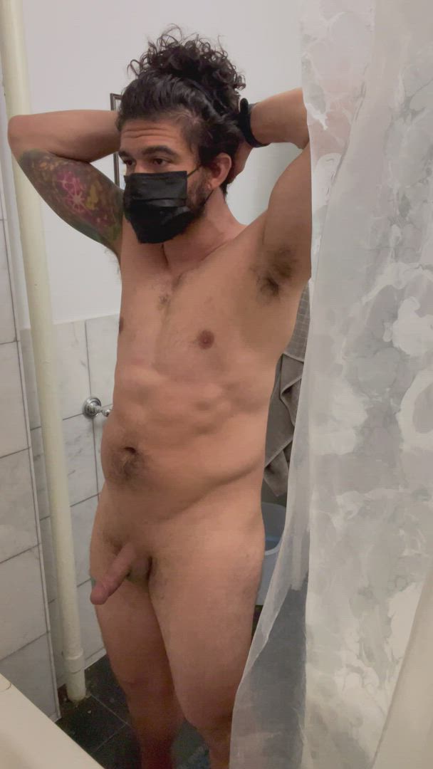 Fit-glutes <strong>@fit-glutes</strong> in golden shower hairy armpits bathroom pissing peeing penis porn video