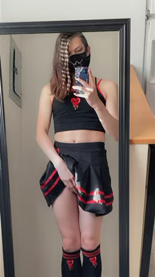 Freya-ts <strong>@freya-ts</strong> in muscular girl trans woman big dick onlyfans skirt goth porn video