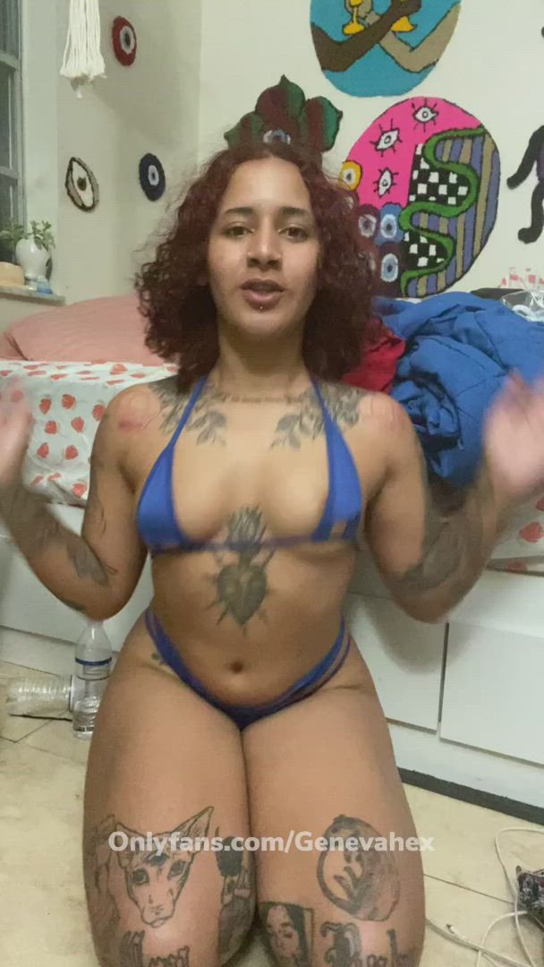 Genevahex <strong>@genevahex</strong> in food fetish tit worship porn video