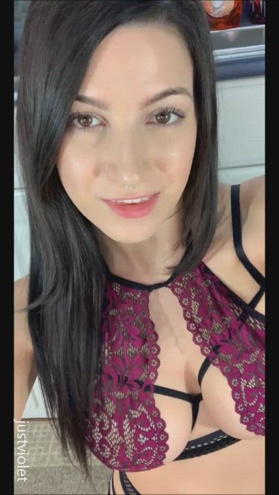 JustViolet <strong>@justviolet</strong> in bad dragon big tits lingerie porn video