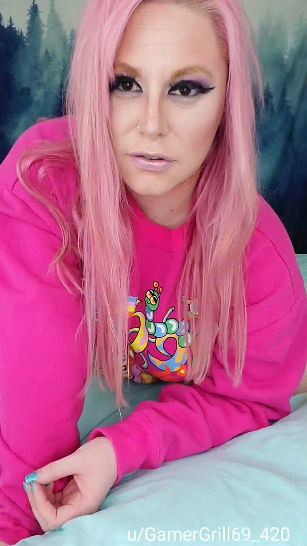 MackFoxx <strong>@mackfoxx</strong> in tongue fetish pink hair clothing amateur clothed alt porn video