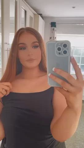 MiaBleuu <strong>@miableuu</strong> in bouncing natural tits redhead porn video