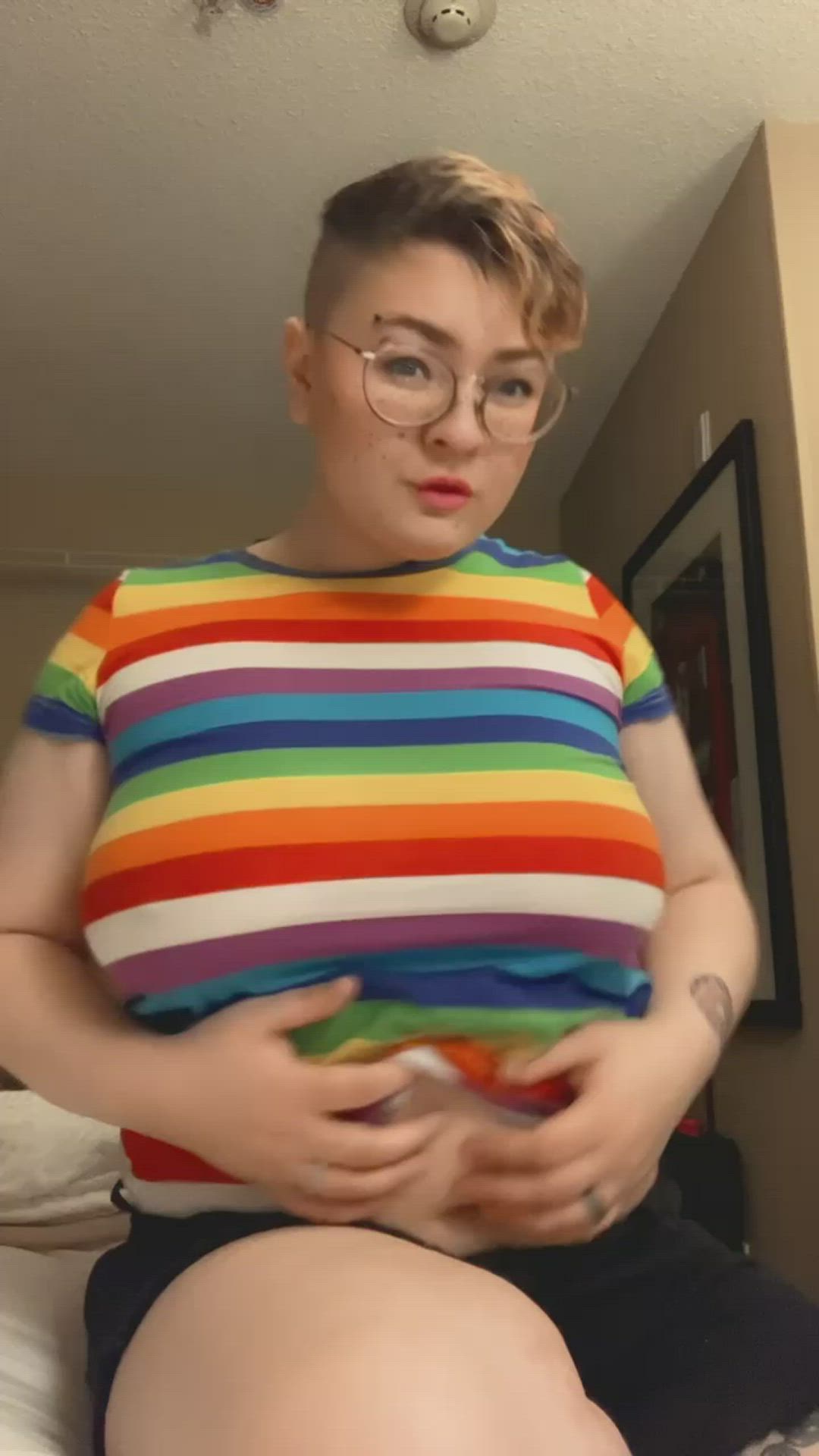 Mrashwednesday <strong>@mrashwednesday</strong> in big bouncing tits titty drop flashing amateur femboy cute porn video