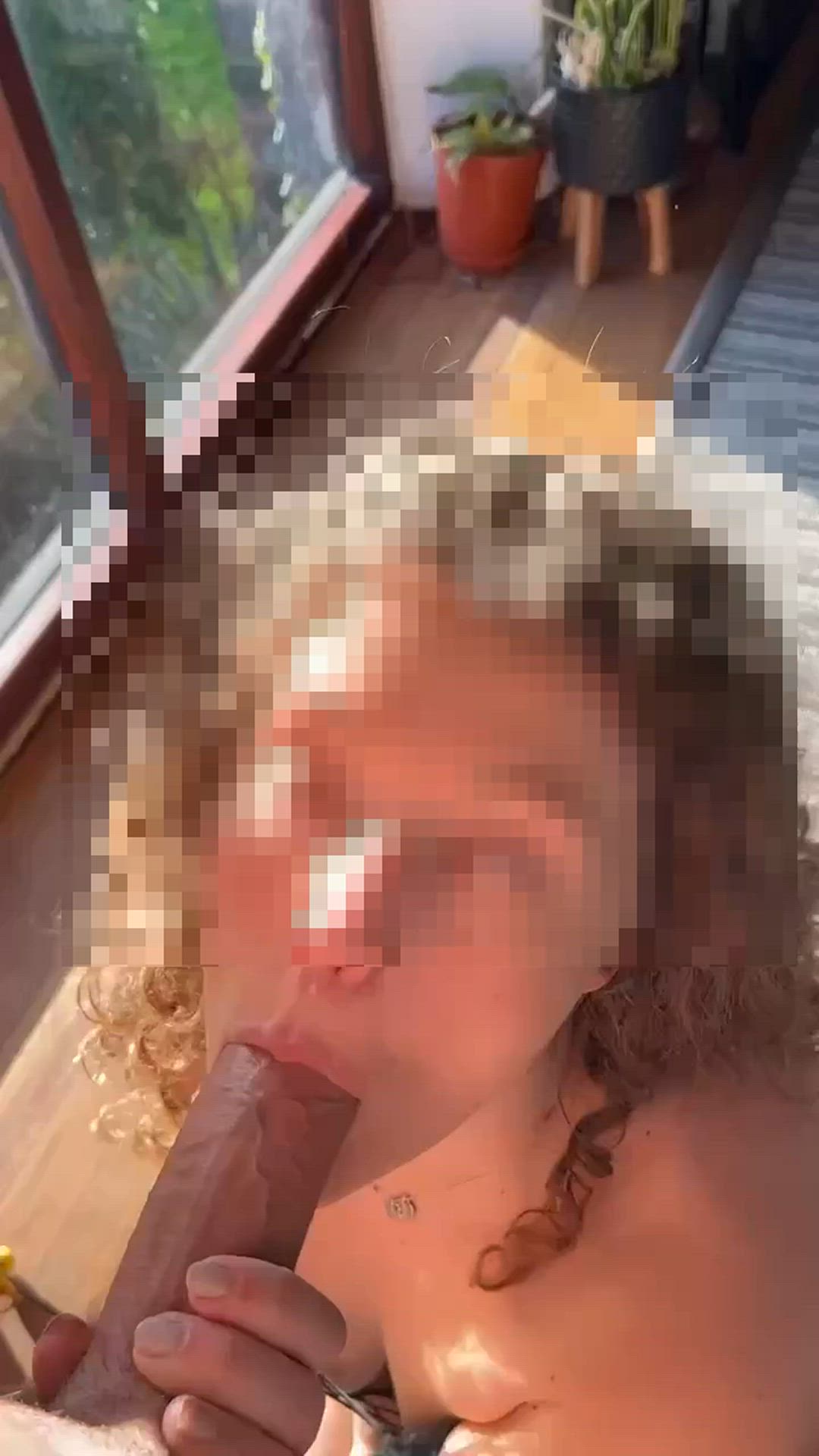 Thefacelesscoupleuk <strong>@thefacelesscoupleuk</strong> in curly hair big dick blowjob porn video