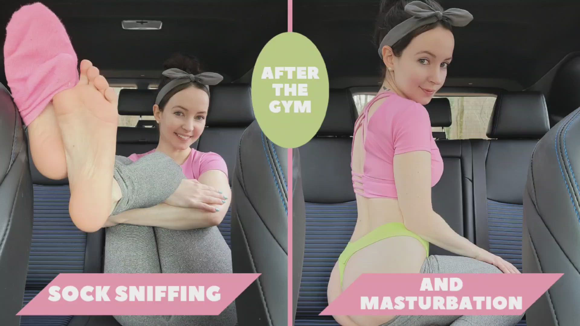 Thetinyfeettreat <strong>@thetinyfeettreat</strong> in masturbating fetish foot yoga pants socks feet car porn video