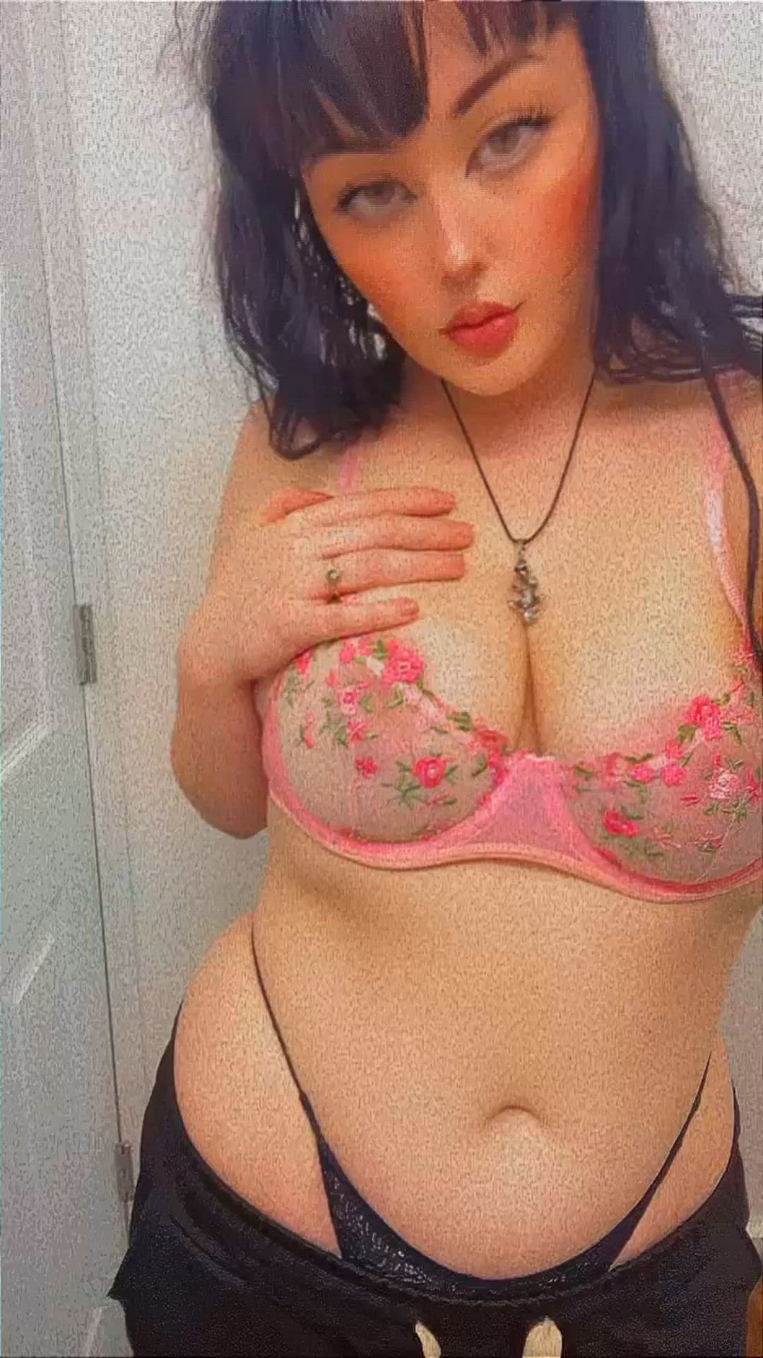 Sunnynymph <strong>@sunny.nymph</strong> in see through clothing big tits brunette lingerie curvy pawg porn video