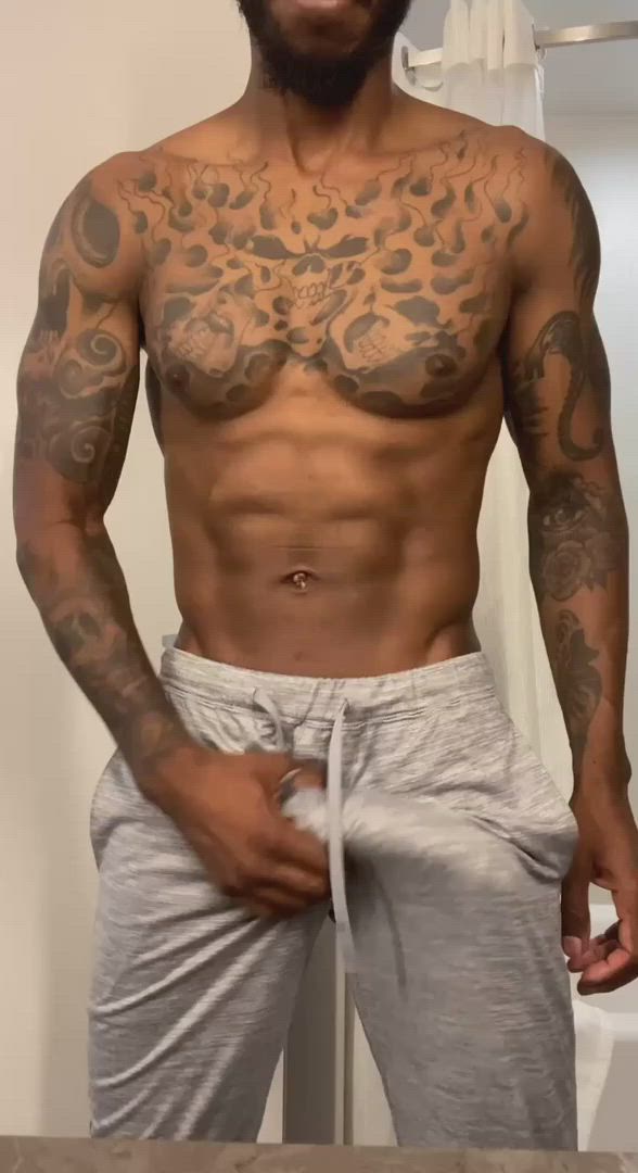 Tattedphysique <strong>@tatted_physique</strong> in big dick jerk off amateur ebony cock bbc porn video