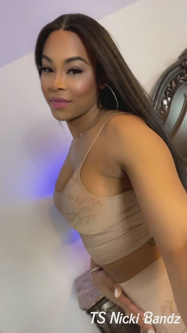 TS Nicki Bandz  <strong>@realnickibandz</strong> in big dick big tits booty ebony ass bbc porn video